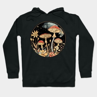 Botanical Cute Mushrooms And Flowers Garden Fairytale Hoodie